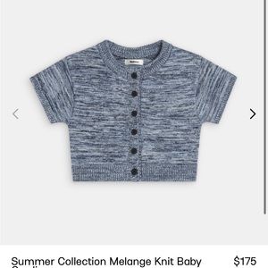 Summer Collection Melange Knit Baby Cardigan